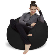 Sofa Sack Bean Bag Chair - Plush, Ultra Soft - Memory Foam Bean Bag Chair with Microsuede Cover - Stuffed Foam Filled Furniture and Accessories for Dorm Room 3 Feet - Charcoal