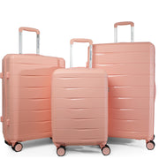 Luggage Set with Spinner Wheels and TSA Lock, 3 Pieces Expandable Hardside Suitcase for Travel, Hardshell Luggage Sets, 20", 24", 28", Black