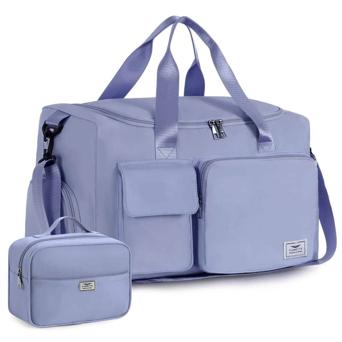 FIORETTO Women's Gym Duffle Bag with Shoes Compartment, 37L Capacity, Ideal for Travel, Gym, Sports, Duffel, Weekender