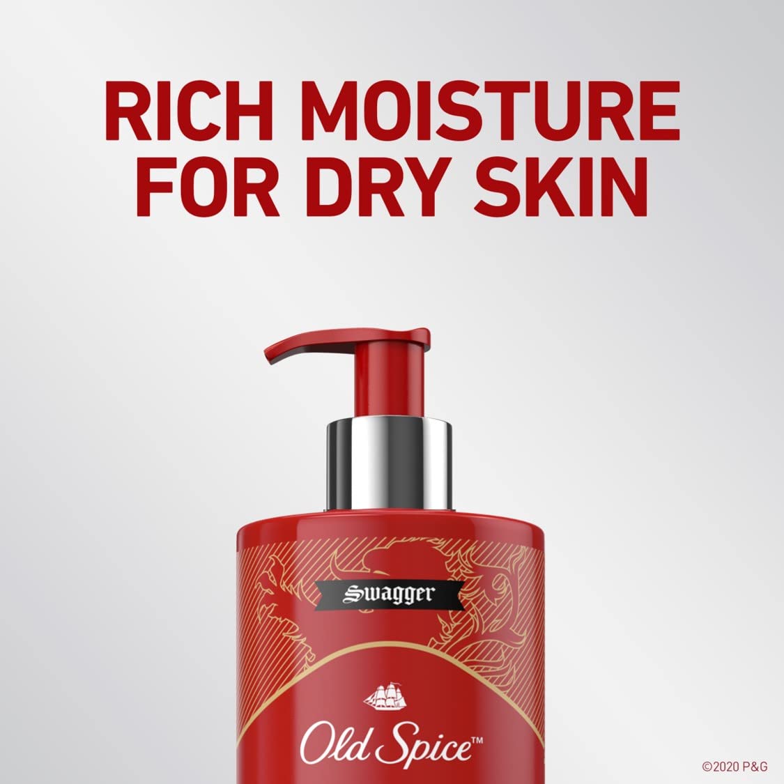 Old Spice Hand & Body Lotion for Men, Daily Hydration, 24/7 Hydration, 24/7 Replenishing Rich Moisture for Dry Skin, Lightweight Formula, Swagger with Argan Oil Scent, 16 fl (Pack of 4)