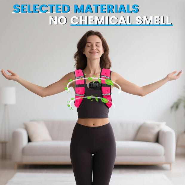 Weighted Vest for Woman Men, 6lb/8lb/12lb/16lb/20lb/30lb Weight Vest with Reflective Stripe, Weight Vests Adjustable for Walking, Weight Loss, Training, Running