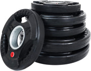 Olympic Cast Iron Plate for Strength Training and Weightlifting, Pairs, Sets or Set with Barbell, Multiple Sizes