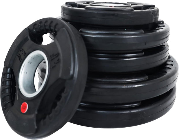 Olympic Cast Iron Plate for Strength Training and Weightlifting, Pairs, Sets or Set with Barbell, Multiple Sizes