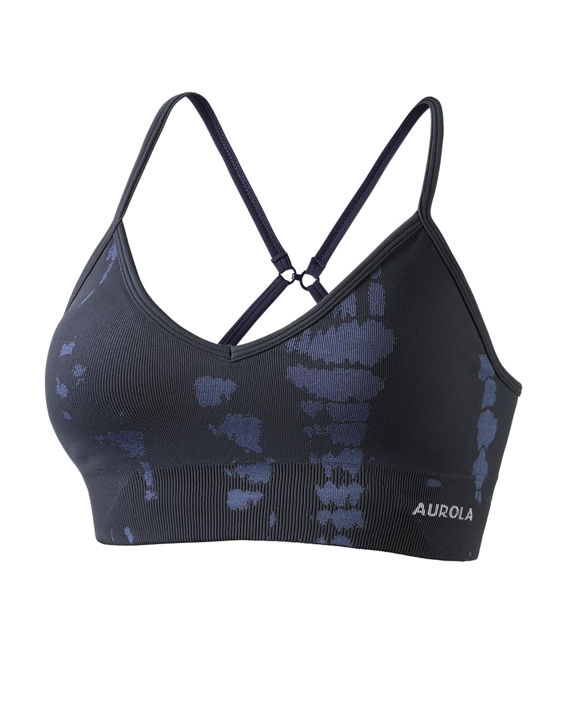AUROLA Serpent Seamless Sports Bras for Women,Backless Padded Strappy Workout Gym Yoga Crop Tops