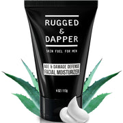 RUGGED & DAPPER - Age Defense Face Moisturizer for Men | 4oz | Hydrating Mens Face Lotion | Unscented + Anti- Aging Formula for Clear Skin | Natural Ingredients | Made in USA