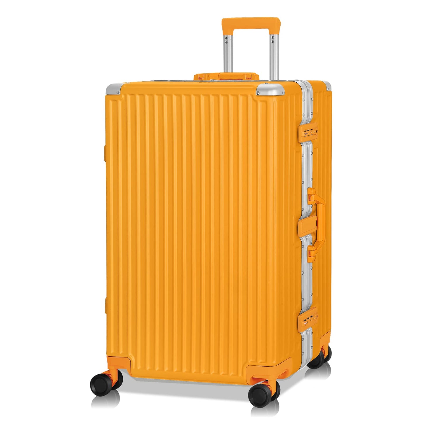 AnyZip Luggage Aluminium Frame Suitcase Hard Shell TSA Lock No Zipper 28In Black