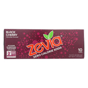ZEVIA Black Cherry Soda 10 Pack, 12 FZ