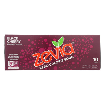 ZEVIA Black Cherry Soda 10 Pack, 12 FZ