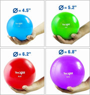 Yes4All Weighted Toning Balls for Exercise, Soft Medicine Balls for Exercise, Pilates, Yoga, Balance, Flexibility, 2-10lbs
