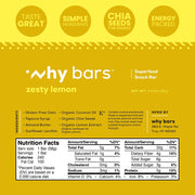 Why Bars, Protein Bars, Variety Pack, 2.04 Ounce Bars (Pack of 12 Protein Bars) - Protein Bar Superfood, Gluten Free, Non GMO, Organic, Vegan, Simple Ingredients