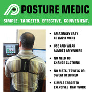 PRIMEKINETIX PostureMedic Dynamic Posture Brace for Neck and Back Support -For Enhanced Shoulder Alignment, Posture Improvement & Stretching- M(Blue)