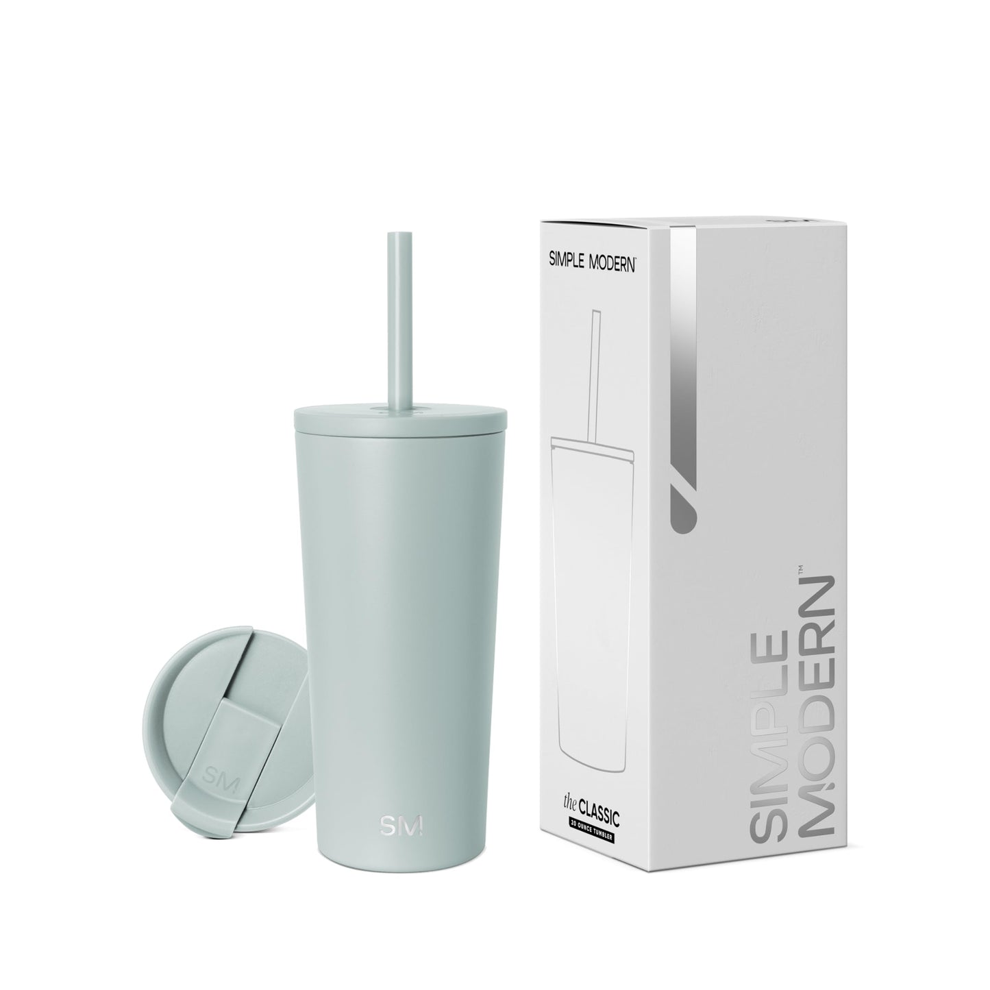 Simple Modern Insulated Tumbler with Lid and Straw | Iced Coffee Cup Reusable Stainless Steel Water Bottle Travel Mug | Gifts for Women Men Her Him | Classic Collection | 24oz | Midnight Black