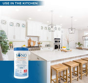 SONO Disinfecting Wipes - Alcohol-Free, No Bleach, Medical-Grade I Multi-Surface Cleaning for Home, School, Office, Hospital, Gym I Gentle on Electronic Devices I Everyday Use I 80 CT