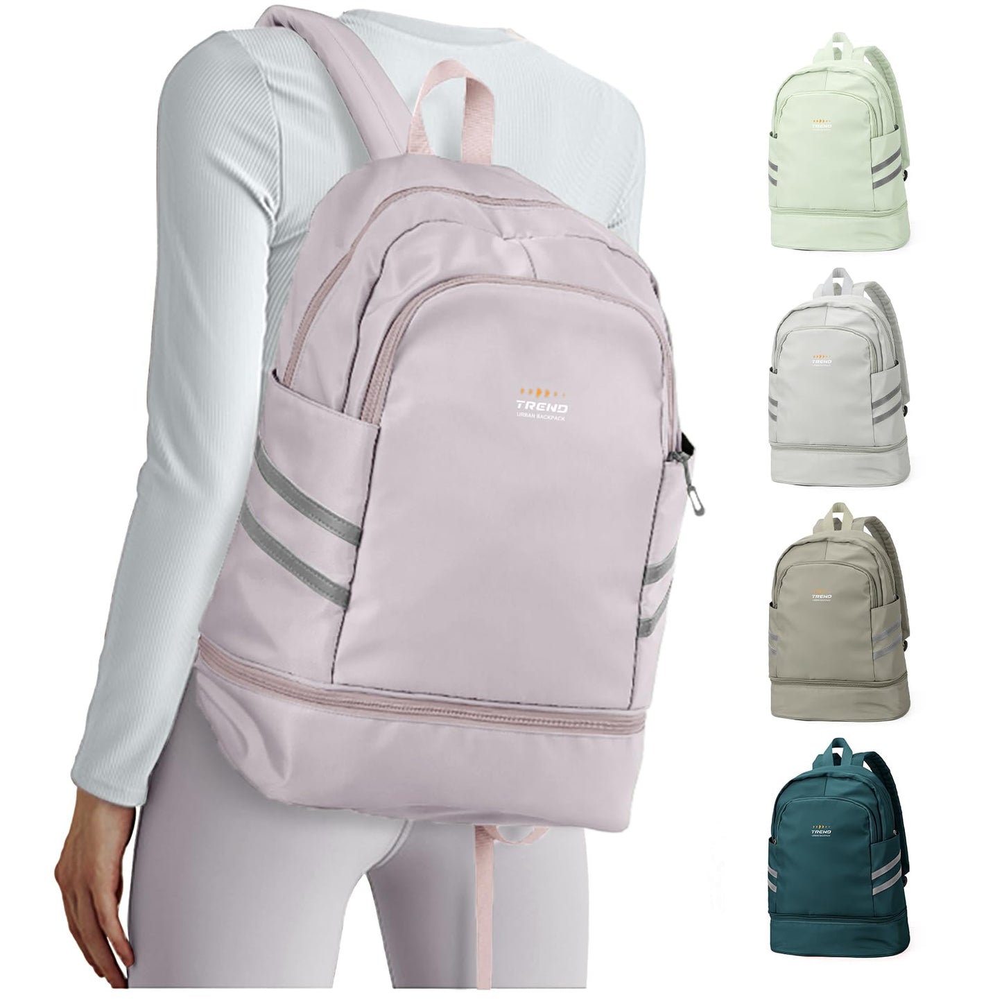 coofay Gym Backpack For Women Waterproof Backpack With Shoe Compartment Lightweight Travel Backpack Sports Backpacks Small Gym Bag