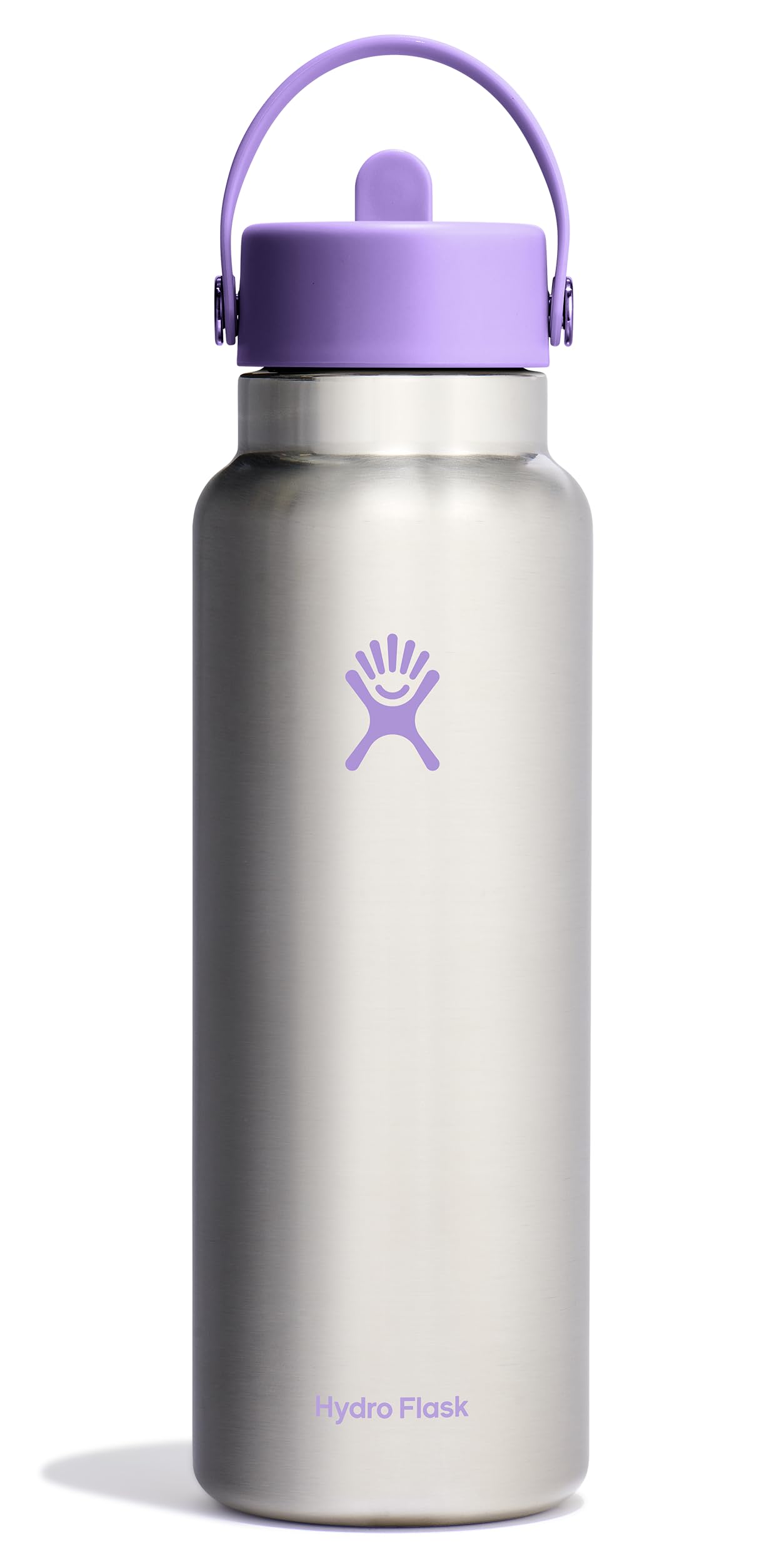 Hydro Flask 32 Oz Wide Flex Straw Cap Bottle - Insulated Stainless Steel - Wide Straw Lid, Non Spill, Leakproof in Jelly Pink