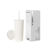 Simple Modern Insulated Tumbler with Lid and Straw | Iced Coffee Cup Reusable Stainless Steel Water Bottle Travel Mug | Gifts for Women Men Her Him | Classic Collection | 24oz | Midnight Black