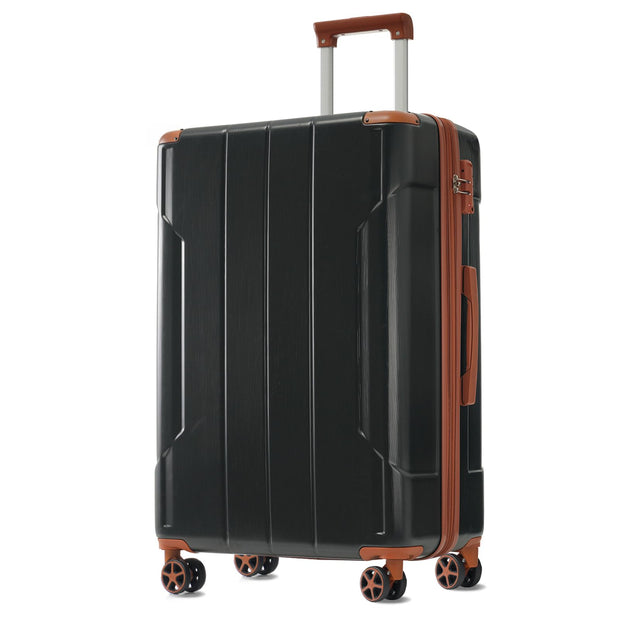 Merax Luggage Sets 3-Piece Hardshell with Spinner Wheels Lightweight Suitcase with Corner Guards (Green, 20/24/28)