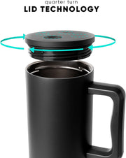 Simple Modern 40 oz Trek Tumbler with Handle and Straw Lid | Cup Holder Friendly Insulated Stainless Steel Travel Mug | Blue Dune