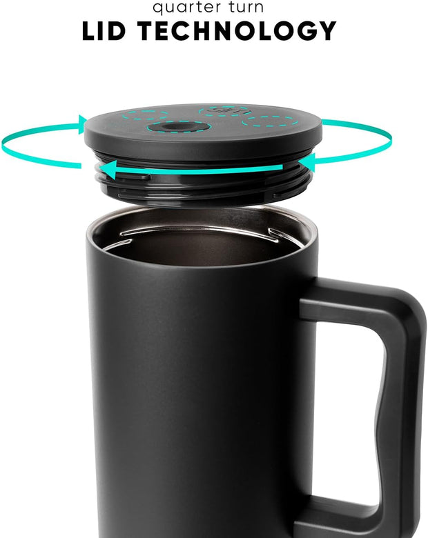 Simple Modern 40 oz Trek Tumbler with Handle and Straw Lid | Cup Holder Friendly Insulated Stainless Steel Travel Mug | Blue Dune