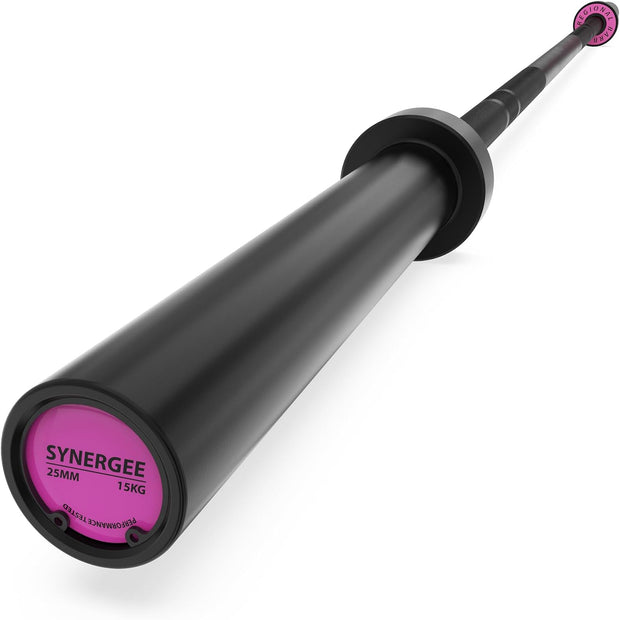 Synergee Regional Olympic 20kg Men’s and 15kg Women’s Hard Chrome & Black Phosphate Barbells. Rated 1500lbs for Weightlifting and Powerlifting.