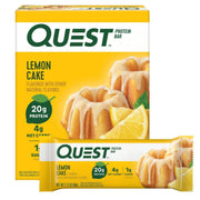 Quest Nutrition White Chocolate Raspberry Protein Bars, 20g Protein, 1g Sugar, 5g Net Carb, High Fiber, Gluten Free, Keto Friendly, 4 Count
