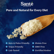 Sante Grey Coarse Sea Salt From the Celtic Sea - 1.1lb (18oz) Unrefined French Sea Salt Organic, Rich in 82+ Minerals Salt, 100% Natural & Hand Harvested Sal Celtica