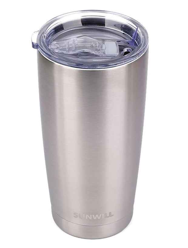 SUNWILL Travel Coffee Tumbler 20 oz, Insulated Mug with Lid, Stainless Steel Cup for Outdoor, Powder Coated Navy