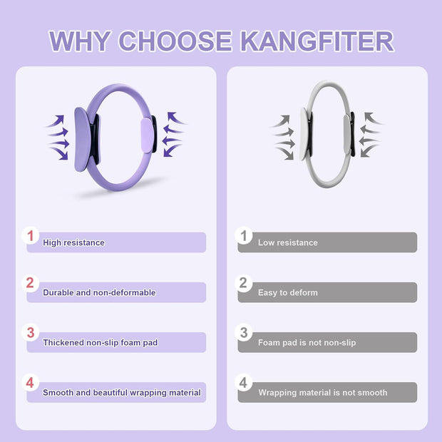 Pilates Ring Set 11 PCS, Magic Circle Yoga Ring, Pilates Ball, Adjustable Ankle Wrist Weights, Resistance Bands, Tape Measure, Pilates Kit Equipment Accessories for Women Home Workouts Yoga