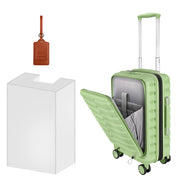 Lightweight Luggage with Spinner Wheels & YKK Zipper, 3-Piece Travel Suitcase ABS+PC Hardshell Luggage Set with TSA Lock, Light Avocado Green (20+24+28 inch)
