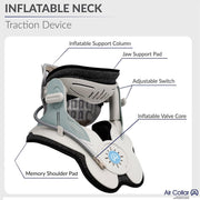 Neck Traction Device by Air Collar - Neck Stretcher - Cervical Traction Device - Neck & Shoulder Pain Relief - Stretcher Collar for Improved Spine Alignment - 2nd Generation (2nd Gen - Electric)