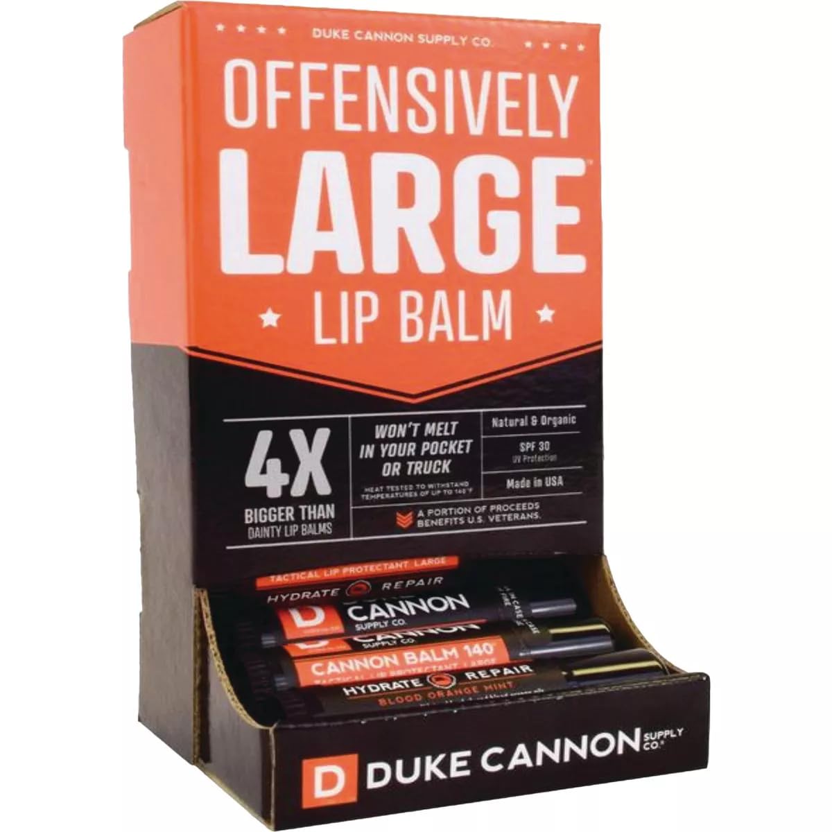 Duke Cannon Supply Co. - Tactical Lip Protectant Balm, Fresh Mint (3 Pack of 0.56 oz) Superior Performance Lip Protection Balm for Hard Working Men - Fresh Mint