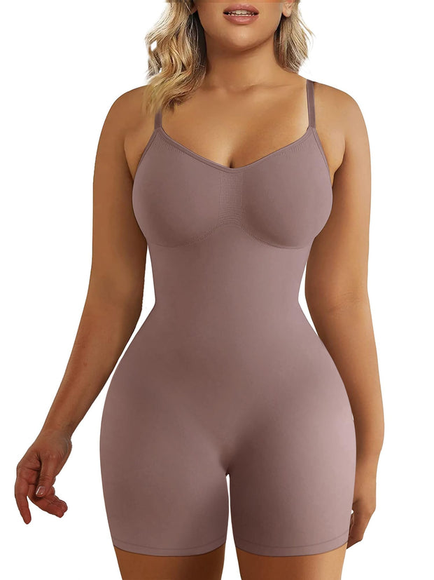 SHAPERX Shapewear for Women Tummy Control Bodysuit Mid Thigh Butt Lifter Body Shaper Shorts
