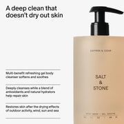 Salt & Stone Body Wash with Antioxidants for Deep Moisture | For Women & Men, Sulfate, Paraben, & Dye Free, Leaving Skin Soft and Hydrated - 15.2 fl oz