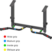SELEWARE Heavy Duty Welded Pull Up Bar, Versatile Doorway Wall Mount, Joist Mounted, and Ceiling Mounted Chin Up Bars, Thick Metal Sturdy Construction for Full Body Workouts Support 500 lbs