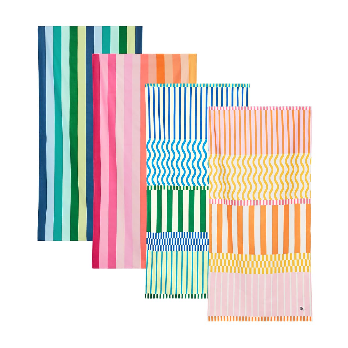 Dock & Bay Beach Towel - Quick Dry, Sand Free - Compact, Lightweight - 100% Recycled - Includes Bag - Cabana - Bondi Blue - Large (160x90cm, 63x35)
