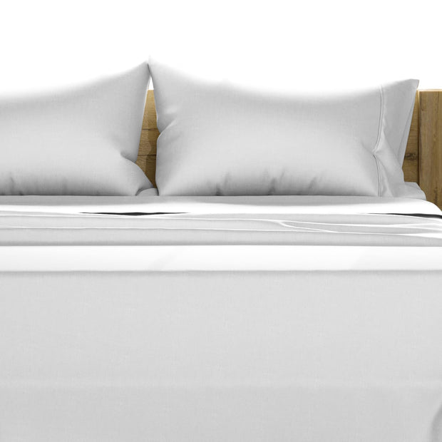 TEXAS LINEN CO. 100% Egyptian Cotton Sheets King Size Set - 1200 Thread Count Egyptian Cotton Luxury Sheets King Size, 17" Deep Pocket, Soft, Cooling Sateen Weave Hotel Quality Bedding Set - White