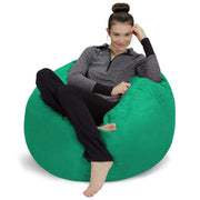 Sofa Sack Bean Bag Chair - Plush, Ultra Soft - Memory Foam Bean Bag Chair with Microsuede Cover - Stuffed Foam Filled Furniture and Accessories for Dorm Room 3 Feet - Charcoal