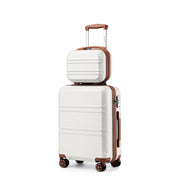 Kono 3 Piece Luggage Sets Expandable(only 28") Lightweight with Spinner Wheels TSA Lock Hardside Travel Rolling Suitcases 20in 24in 28in Carry on Pink