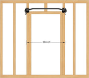 SELEWARE Heavy Duty Welded Pull Up Bar, Versatile Doorway Wall Mount, Joist Mounted, and Ceiling Mounted Chin Up Bars, Thick Metal Sturdy Construction for Full Body Workouts Support 500 lbs