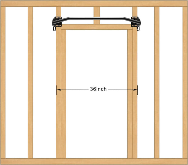 SELEWARE Heavy Duty Welded Pull Up Bar, Versatile Doorway Wall Mount, Joist Mounted, and Ceiling Mounted Chin Up Bars, Thick Metal Sturdy Construction for Full Body Workouts Support 500 lbs