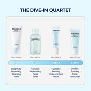 Torriden DIVE IN Trial Kit | Hyaluronic Acid Infused Daily Skincare Kit - 4 Step Regimen with Foam Cleanser, Facial Toner, Serum, and Cream | Korean Skin Care Travel Kit, Travel Essential