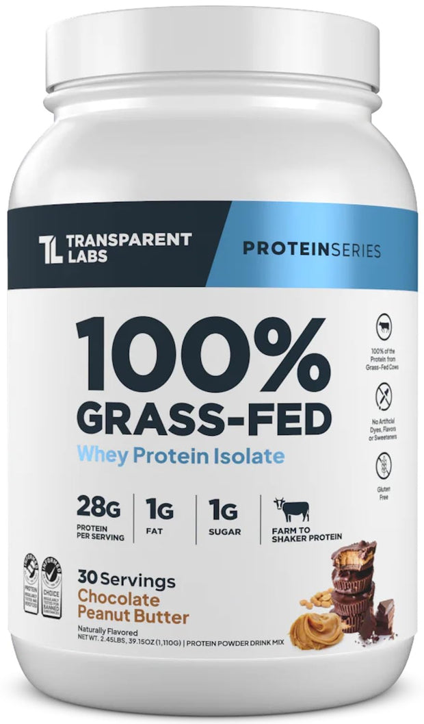 Transparent Labs Grass-Fed Whey Protein Isolate - Naturally Flavored, Gluten Free Whey Protein Powder with 28g of Protein per Serving & 9 Amino Acids - 30 Servings, Milk Chocolate