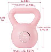 KHTO Kettlebells Fitness Exercise-Pink Strength Training Kettlebell Sets,Dumbbell Weights for Home Gym Equipment
