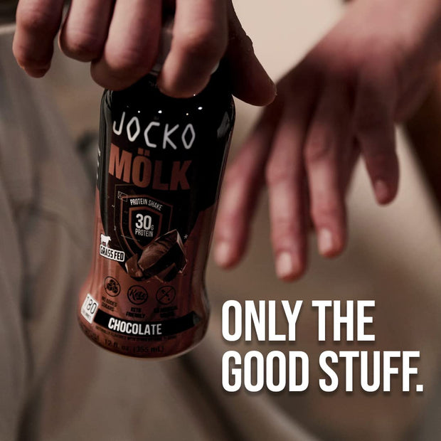 Jocko Fuel Mölk RTD Protein Shakes Bundle - Chocolate & Banana Cream (24 Pack Total)