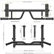 SELEWARE Heavy Duty Welded Pull Up Bar, Versatile Doorway Wall Mount, Joist Mounted, and Ceiling Mounted Chin Up Bars, Thick Metal Sturdy Construction for Full Body Workouts Support 500 lbs
