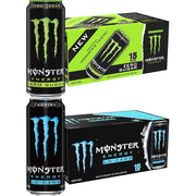 Monster Energy Zero Sugar, Low Calorie Energy Drink, 16 Ounce (Pack of 12)
