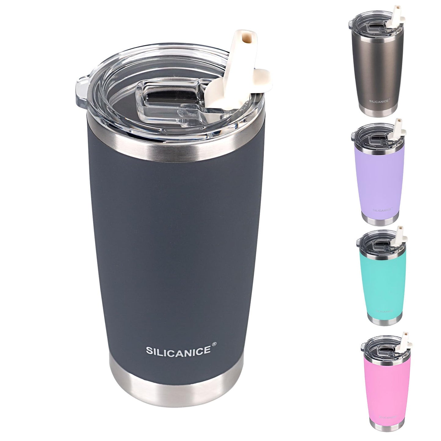 Black 20 oz Stainless Steel Double Wall Vacuum Insulated Tumbler with Lid - Dishwasher Safe & Spill Proof Travel Coffee Iced Cup & Mug For Men,Durable Coating Scratch Resistant Outdoor,Hot Cold Drink