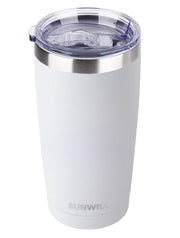 SUNWILL Travel Coffee Tumbler 20 oz, Insulated Mug with Lid, Stainless Steel Cup for Outdoor, Powder Coated Navy
