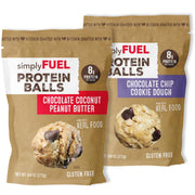 simplyFUEL Whole Food Protein Balls with Probiotics - Chocolate Coconut Peanut Butter Snacks - 8g Protein Snack - Gluten Free Energy Balls