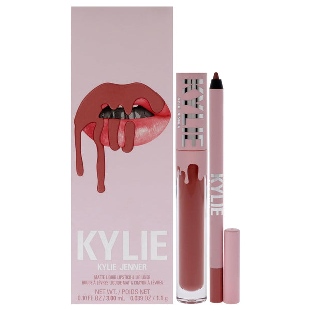 Kylie Cosmetics Matte Lip Kit - 301 Liquid Angel for Women - 2 Pc 0.10oz Matte Liquid Lipstick, 0.03oz Lip Liner